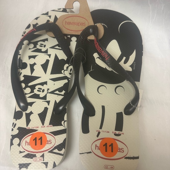 Havaianas Men’s Disney NWT Mickey Sz 11 Sandals - Picture 3 of 6